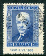 POLAND 1936 Moscicki Presidency Anniversary Used.  Michel 312 - Usati