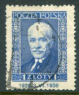 POLAND 1936 Moscicki Presidency Anniversary Used.  Michel 312 - Gebruikt