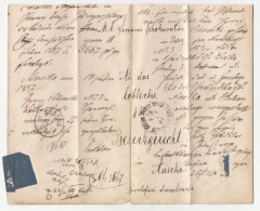 Ex Offo Letter Posted 1897 Prague To Auscha B230610 - ...-1918 Prefilatelia