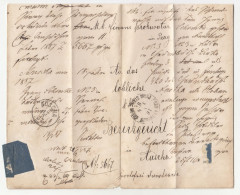 Ex Offo Letter Posted 1897 Prague To Auscha B230610 - ...-1918 Préphilatélie