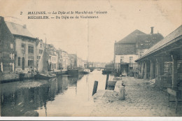 MECHELEN    DE DIJLE EN DE VISCHMARKT          2 SCANS - Malines