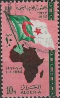 EGYPT 1962 Independence Of Algeria -  10m. - Algerian Flag And Map FU - Used Stamps