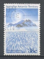 ANTARCTIQUE AAT 1986 N° 73 Oblitéré Used TTB C 1.50 € Traité De L'Antarctique Anniversaire Mont Prince Charles Mawson - Usati