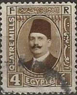 EGYPT 1927 King Fuad I - 4m. - Brown FU - Used Stamps