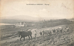 St Didier Sur Arroux * Paysage Du Village * Travail Aux Champs * Agriculture , Attelage Boeufs Labour - Other & Unclassified