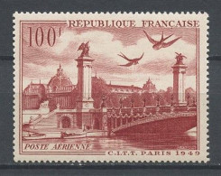 FRANCE 1949 PA N° 28 ** Neuf MNH Superbe C 9 € Pont Alexandre III Congrès Télégraphie Paris Oiseaux Birds Hirondelles - 1927-1959 Neufs