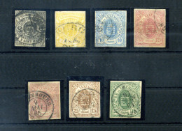 1859 LUSSEMBURGO Luxembourg Uni. N.4-5-6-7-8-10 USATI (n.4 Non Calcolato) - 1859-1880 Wappen & Heraldik