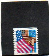 ETATS-UNIS   32 C   1996    Y&T : 2523   Roulette   N°44444     Oblitéré - Coils (Plate Numbers)