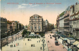 Belgium Bruxelles Place De Brouckere Et Monument Anspach - Marktpleinen, Pleinen