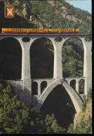 Le Petit Train Jaune Sur Le Pont Sejourne - Kunstwerken
