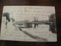 CPA - St Saint Mammès (77) - Le Canal Du Loing - Péniches - 1904 - SUP (HF 74) - Saint Mammes