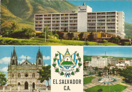 EL SALVADOR - 3 VIEWS EL SALVADOR AND ARMORIES - 1968 - El Salvador