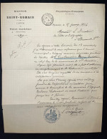 DOCUMENT DU MAIRE DE ST ROMAIN PUY DE DOME / 1916 / PORTEUR DE DEPECHES / POSTES - Manuscrits