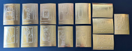 Tchad Chad Tschad 2002 Mi. 2418 2431 B ND IMPERF Série Trésors Toutankhamon Gold Or Tutankhamun Tutanchamun Egypt Egypte - Aegyptologie