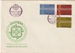 Portugal 1971 Europa First Day Cover, - Lettres & Documents