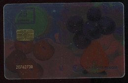 Kazakhstan:Kazastan:Used Phonecard, Transparent, Kazaktelekom, 25 Units, Berries - Kazakhstan