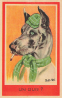 Chien Humanisé * CPA Illustrateur ROB VEL Rob Vel * Dog Chiens Dogs * Homme élégant Mode Chapeau Hat Cigarette Tabac - Perros