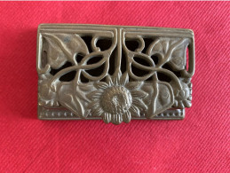 Boite à Timbres En Laiton - Art Nouveau - Stamp Boxes