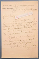 ● L.A.S 1902 John LABUSQUIERE Médecin né Ascension Louisiane USA Conseil Municipal De Paris Travaux Lettre - Inventeurs & Scientifiques