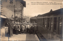 S13335 Cpa 95 Saint Clair Sur Epte - Fêtes Du Mllénaire Normand 1911 - L'arrivée Des Norvégiens à La Gare.... - Saint-Clair-sur-Epte