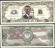 USA - FANTASY NOTE -  BARACK  OBAMA , COMMANDER  IN  CHIEF  - UNC - Altri & Non Classificati