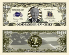 USA - FANTASY NOTE -  JOE  BIDEN , COMMANDER  IN  CHIEF  - UNC - Other & Unclassified