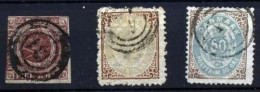 Dinamarca  Nº 2,21,28.  Año 1854-64 - Used Stamps