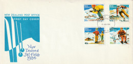 FDC - Nouvelle Zélande - N°867/70 (1984) Sports D'hiver - FDC