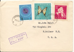 Poland Cover Sent To USA Wroclaw 17-12-1966 Topic Stamps - Cartas & Documentos