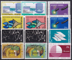 UNO NEW YORK 1977 Mi-Nr. 303/14 Kompletter Jahrgang/complete Year Set ** MNH - Unused Stamps