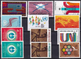 UNO NEW YORK 1972 Mi-Nr. 242-53 Kompletter Jahrgang/complete Year Set ** MNH - Nuevos