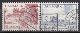 DENMARK 639-640,used,falc Hinged - 1977