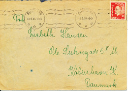 Norway Cover Sent To Denmark Sorteland 13-5-1955 Single Franked - Lettres & Documents