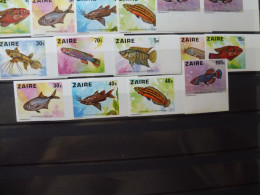 Zaire 918/926 Non Dentelé Ongetand  Poissons Vissen Neuf ** Mnh  ( 1978 ) - Unused Stamps