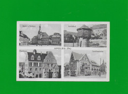 AK  APOLDA   1918   #  Blick Auf Die Stadt  # Markt -  Schloßhof  -  Stadthaus  -  Carolinenheim - Apolda