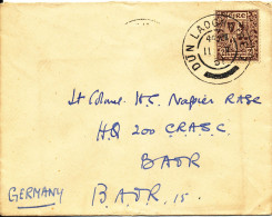 Ireland Cover Sent To England Dun Laoghaire 11-5-1951 Single Franked - Lettres & Documents