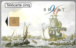 CARTE PUCE-PRIVEE-Gn238--5U-02/96-GEMB-BREST 1996-FLECHE NOIRE-V° DN Série B61112001-NEUVE-TBE - 5 Unités