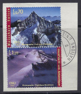 ONU 2002 - United Nations, International Year Of Mountains, Mount Weisshorn, Suisse Mt Vinson, Antarctic - Used On Paper - Gebruikt
