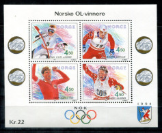 NORWEGEN - Block 19, Bl.19 Mnh - Olympiasieger, Olympic Champions Olympique - NORWAY / NORVÈGE - Blocks & Kleinbögen