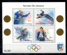 NORWEGEN - Block 17, Bl.17 Mnh - Olympiasieger, Olympic Champions Olympique - NORWAY / NORVÈGE - Blokken & Velletjes