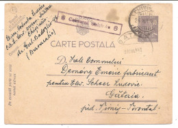 Lettre Censurée CHISINAU ( Basarabia ) Vers Timis 27.08.1943 - Cartas De La Segunda Guerra Mundial