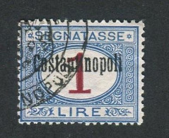 COSTANTINOPOLI 1922 SEGNATASSE 1 L.. SASSONE N. 4 USATO - Bureaux D'Europe & D'Asie
