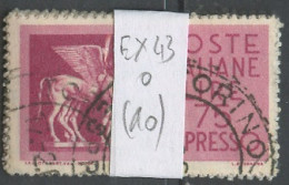 Italie - Italy - Italien Lot 1958-76 Y&T N°EX43 - Michel N°EM1002 (o) - 75l Arts étrusques - Lot De 1 Timbres - Express/pneumatic Mail