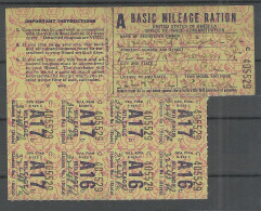 USA 1930ies Gasoline Ration Stamps Mileage Ration - Zonder Classificatie