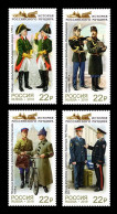 Russia 2019 Mih. 2660/63 Uniforms Of Courier Service. Bicycle. Automobile MNH ** - Neufs