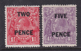 Australia, Scott 106-107 (SG 119-120), MLH - Nuevos