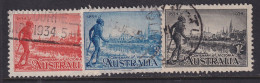 Australia, Scott 142a- 144a (SG 147a-149a), Used - Gebraucht