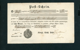 Postschein Sachsen Rothenkirchen Von 1860 - Sachsen