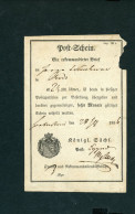 Postschein Sachsen Hartenstein Von 1856 - Sachsen