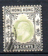 Col33 Colonie Britannique Hong Kong 1903 N° 70 Oblitéré Cote 2020 :  27,00€ - Usati